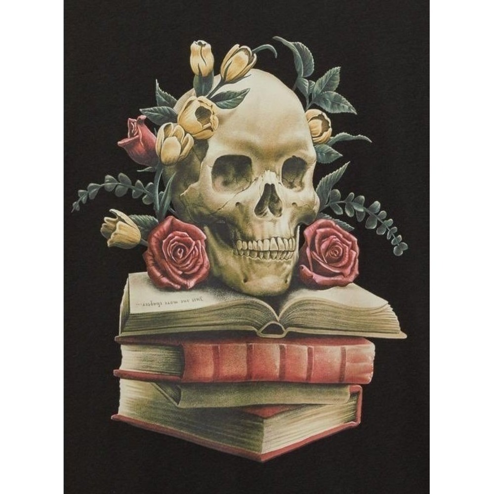 NWT Torrid Skull Books Jersey Crew Tee 2XL - Picture 3 of 9
